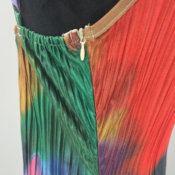 Colorful Pleated Maxi Dress - Picture 8 of 16